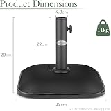 CHRISTOW Garden Parasol Base 11kg Square Patio Umbrella Weight view 6