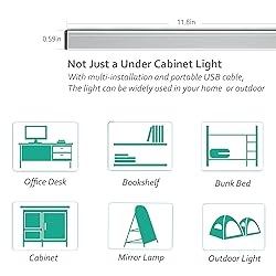 ASOKO Under Cabinet Led Lighting, 12 Inch Light