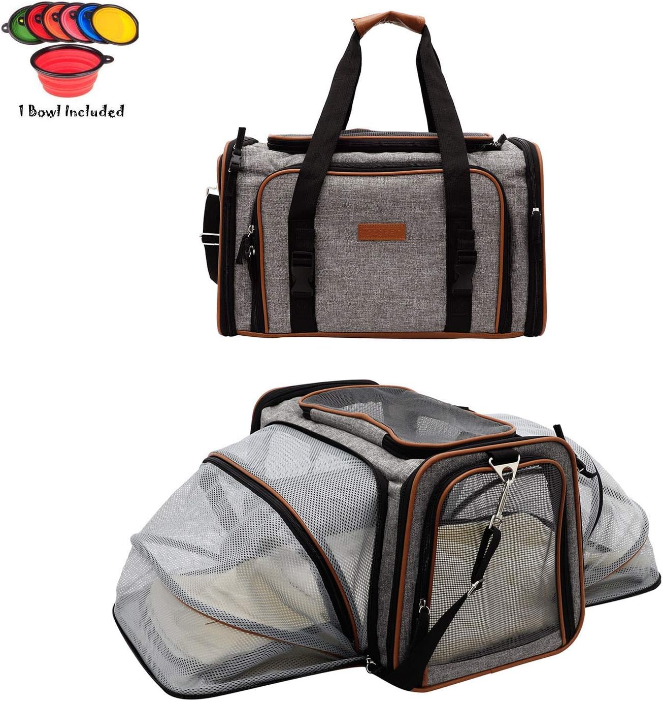 ICOSPET Dog Carrier Airline Approved Cat Carriers for