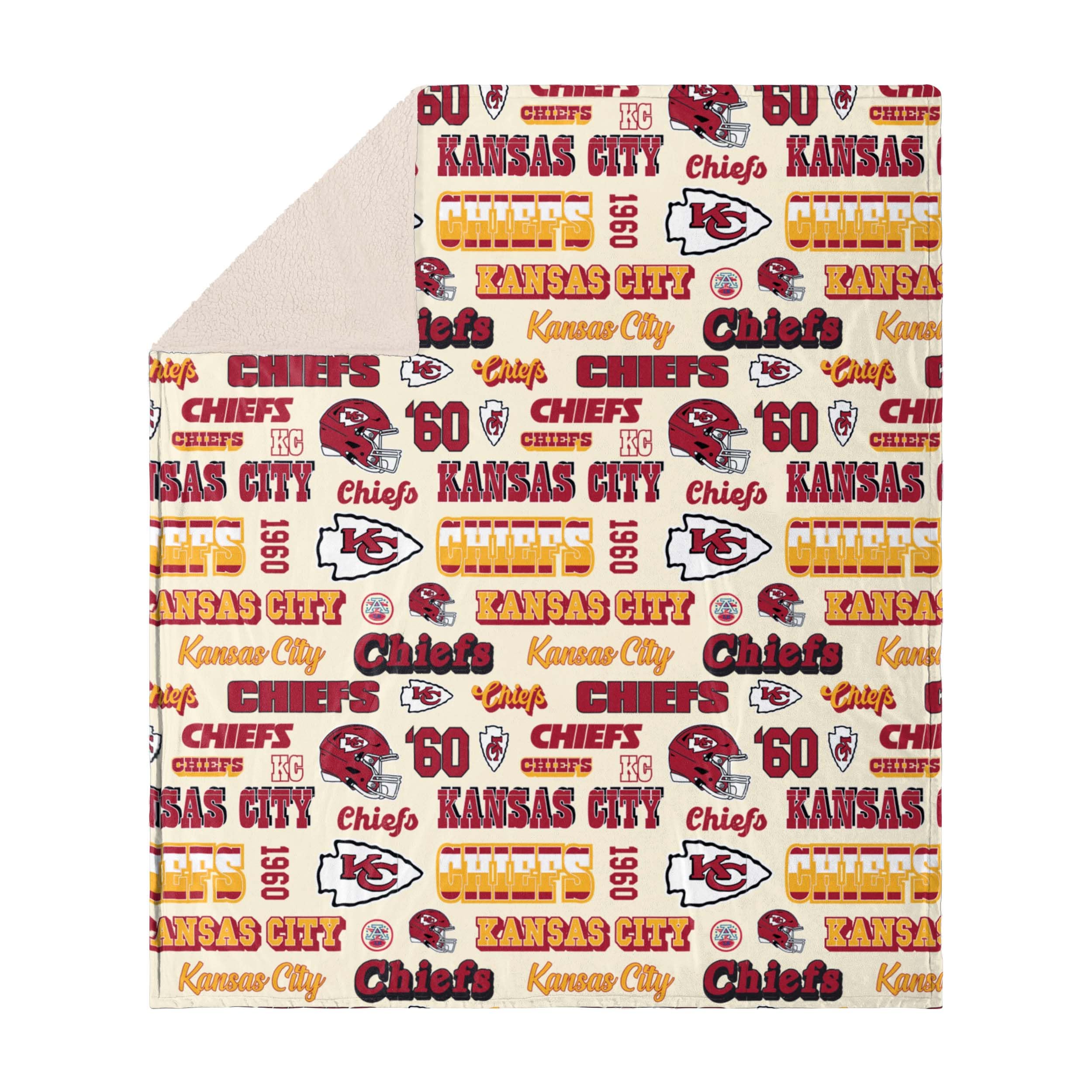 FOCO Kansas City Chiefs NFL Retro Sherpa Fleece