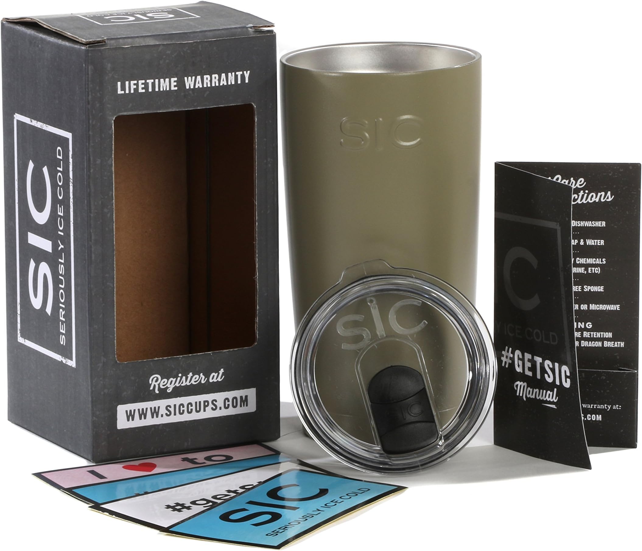 SIC (Seriously Ice Cold) Insulated Tumbler, Khaki, 20oz.