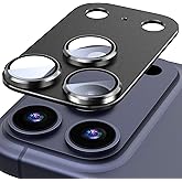 Suoman for iPhone 17 Pro Max Camera Lens Protector, [All-in-one Frosted] [Strong-Adhesion] Metal Frame Tempered Glass Camera Lens Cover-Black