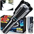 Super Bright Rechargeable LED Flashlights 2500000 High Lumens, Flashlights High Lumens Up to 25H Long Battery Life| Zoomable| 5Light Modes| IP67 Waterproof, High Powered Flashlight for Camping Home
