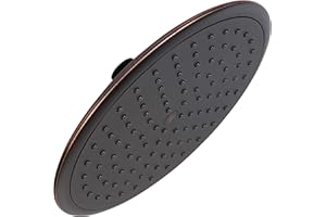 AQUA ELEGANTE Waterfall Showerhead - 9 Inch Large Overhead Rain Shower Head - High Flow Best With Extension Arm, 1.8 GPM - Oil-Rubbed Bronze & California Certified