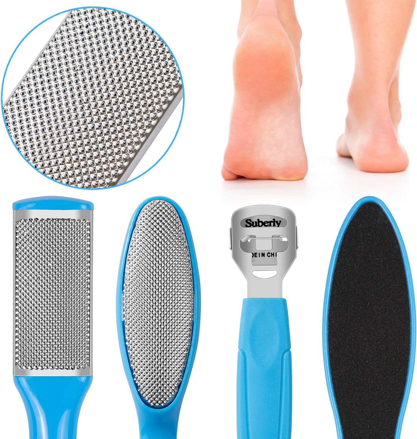 EAONE Professional Pedicure Tools Set 20 in 1, Foot Care Kit Stainless Steel Foot Rasp Foot Dead Skin Remover Pedicure Kit for Men Women Christmas Gift: Health & Personal Care