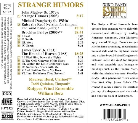 Amazon Strange Humors Mackey Daugherty Syler äº¤é¿æ² ç®¡å¼¦æ¥½æ² åå¥æ² é³æ¥½ amazon strange humors mackey