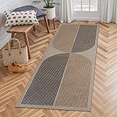 Lahome Modern Rainbow Easy Jute Rug, 2x6 Kitchen Runner Washable Rug Runners for Hallways Farmhouse Carpet, Non Slip Indoor Outdoor Runner Contemporary Door Mat for Laundry Porch