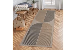 Lahome Modern Rainbow Easy Jute Rug, 2x6 Kitchen Runner Washable Rug Runners for Hallways Farmhouse Carpet, Non Slip Indoor Outdoor Runner Contemporary Door Mat for Laundry Porch