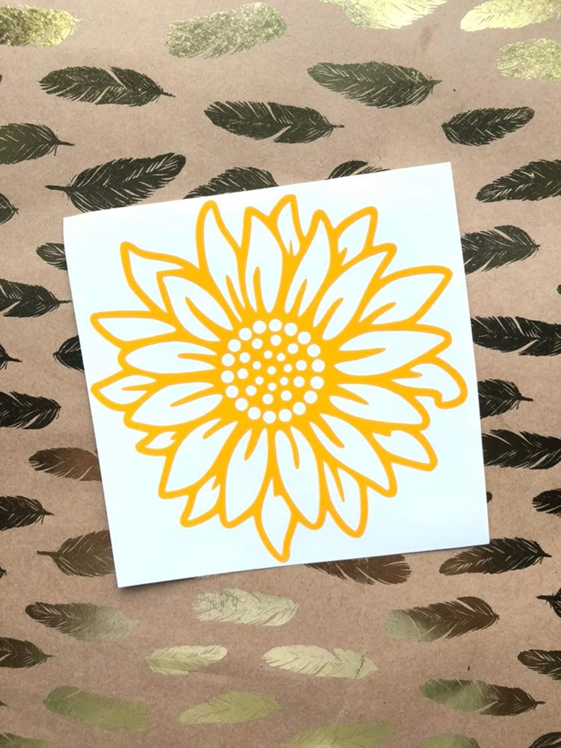 Sunflower Vinyl Decal Sticker Handmade