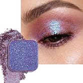 Fillwie Duochrome Chameleon Eyeshadow Single, Lavender With Blue Shift | Flushed Lizard - Highly Pigmented Holographic Refill Eye Shadow Pan with Velvety, Buildable Iridescent Metallic Shimmer