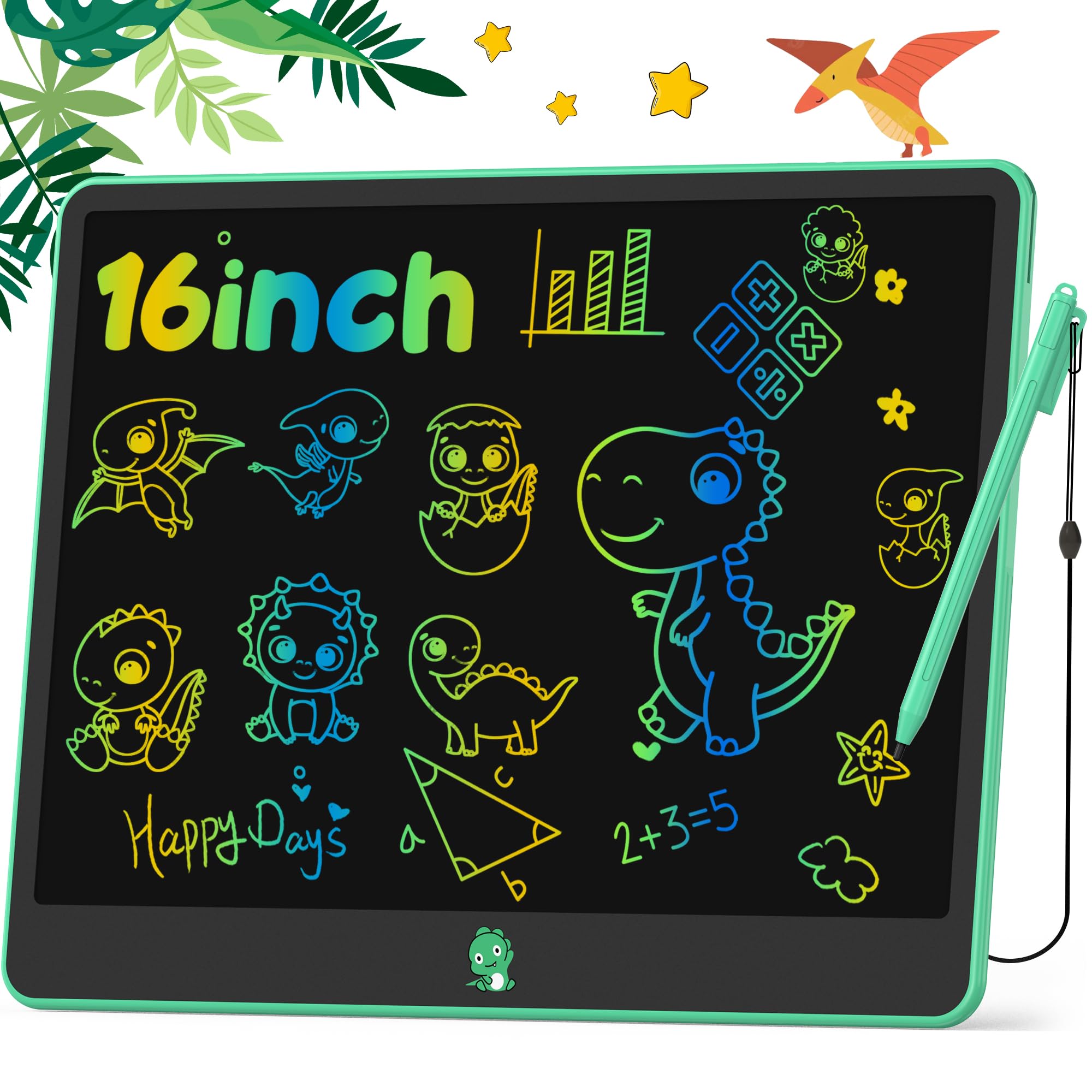 Hockvill LCD Writing Tablet for Kids, 16Inch Toys for Girls Boys Drawing Pad for 3 4 5 6 7 Year Old Kid, Toddler Doodle Board Christmas Birthday for Children Easter Basket Stuffer for Kids