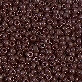 Miyuki Round Seed Beads Size 8/0 22 Gram Tube Opaque Chocolate Brown