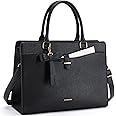 Missnine Laptop Tote Bag for Women 15.6 Inch Leather Work Bags Teacher Computer Purse Briefcase Handbag for Office, Travel