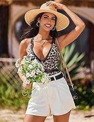 AI'MAGE Women One Piece Swimsuit Sexy V Neck