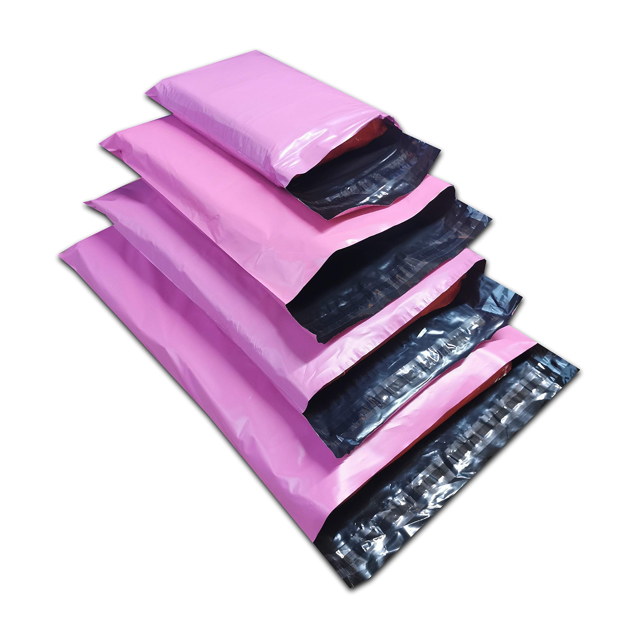 100 Mixed Pink Plastic Mailing Mail Post Postage Bags