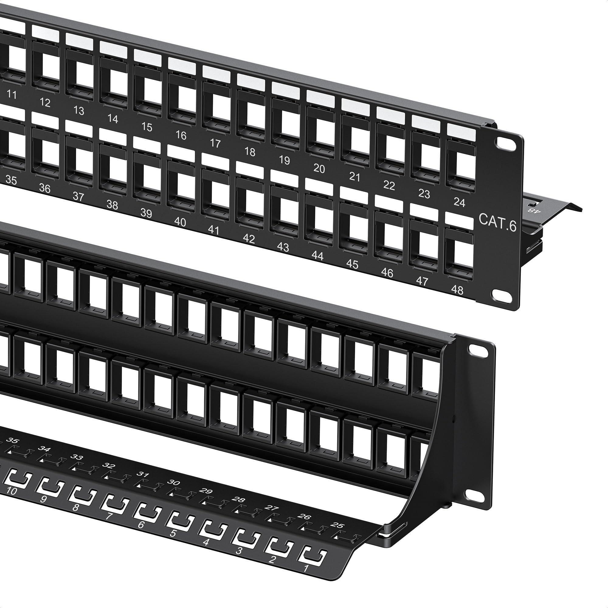 Server Rack Cable Keystone Management Mua Cable Matters Rackmount or Wall Mount 2U 48 Port Keystone Patch ...