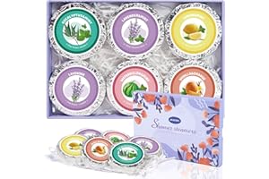 Bumodel Shower Steamers Aromatherapy 6Pack Organic Shower Bath Bombs for Women Mom and men Shower Tablets with Natural Essential Oils for Home SPA Self Care Relaxation Gifts for Christmas,Purple box 6