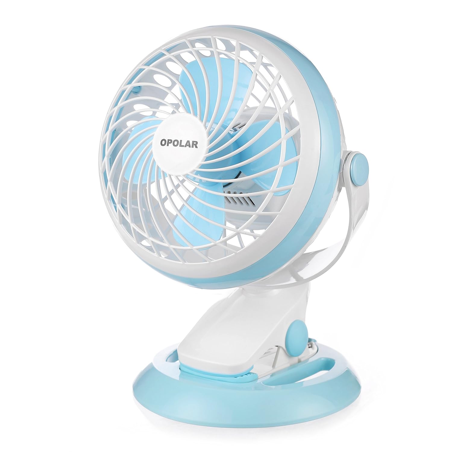 Opolar 3in1 Desk Clip and Wall Mountable Mini USB Fan with 2 Speeds