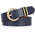 WHIPPY Women Leather Belt Fashion Design belt Gold Buckle Ladies Belt for Jeans Pants Dresses