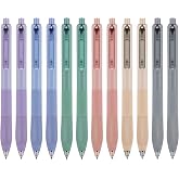 Linbsunne Gel Pens, 0.5mm Black Ink Pens Quick Dry, 12-count | Fine Point Smooth Writing Pens with Comfort Grip Retractable P