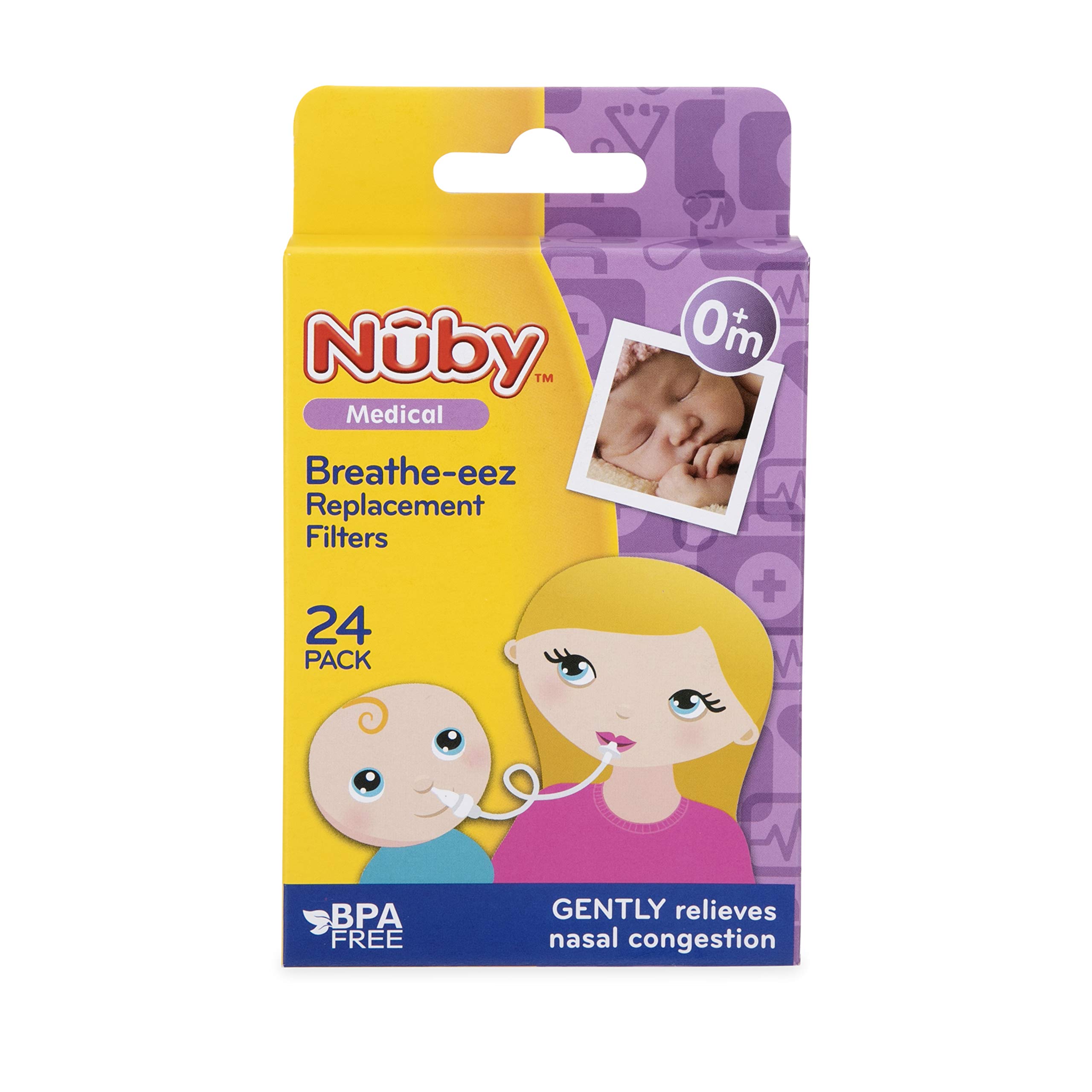 Nuby Breathe-EEZ Replacement Filters, 24 Count