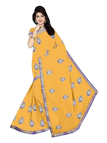 Winza Designer Womens Georgette Saree with Blouse