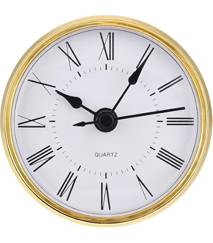 Amazon.com: Hicarer 2.8 Inch/ 70 mm Quartz Clock Insert, Gold Trim