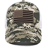 American Flag Trucker Hat - Snapback Hats for Men Women Baseball Cap - Breathable Mesh & Adjustable Fit for Casual Wear
