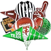 Gatherfun Football Shaped Foil Balloons, 8 Count, Touchdown Balloons for Football Game Tailgate Party Decorations