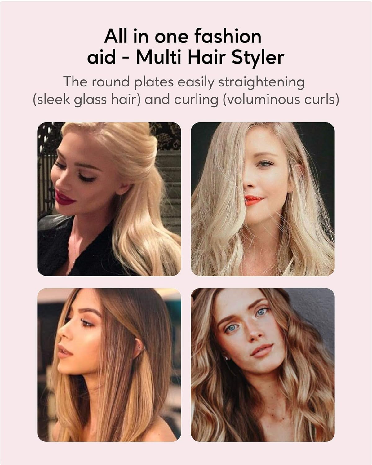 KIPOZI Hair Dryer, Blow Dryer and Hair Straightener Set, All in 1 Hairdressing Suit for Curling Iron, Flat Iron, Salon Negative Ionic Drying, 1875W Powerful: Beauty