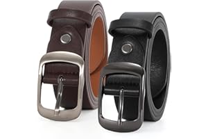 VONMELLI 2 Packs Women Leather Belts for Jeans Fashion Leather Ladies Waist Belt
