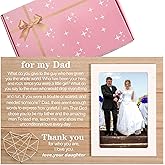 Sioial Wedding Photo Frame Gift for Father of the Bride-Picture Frame Present for Dad from Daughter-Thank You,Birthday,Fathers Day,Christmas Gift for Dad-Bridal Shower Present for Daddy