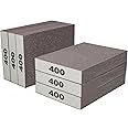 6 Pack 400 Grit Hand Sanding Block, Washable and Reusable Sanding Sponge Great for Pot Brush Pan Brush Sponge Brush Glasses Sanding Wood Sanding Metal Sanding (400 Grit)