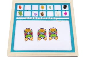 INDIVSHOW The Bead Mat,Beading mat for Bracelet and necklaces ，Bead Design Board Surface Flocking with Wooden Base and Beading Supplies (BMT-002)