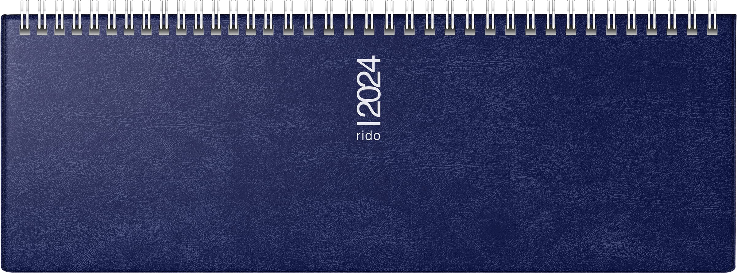 rido/idé Weekly calendar model septant 2024, 2 pages = 1 week, sheet size 30.5 x 10.5 cm, dark blue