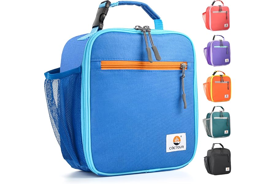 CaCTOUR Lunch Box Kids,Premium Insulated Lunchbox for Girls Boys,Soft Mini Cooler Bag Back to School Thermal Reusable Lunch Bag for Work School Picnic (Blue)
