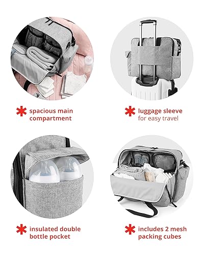 Skip Hop Diaper Bag: Iconic Duo Weekender, Extra Large Capacity