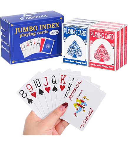 Amazon.com: Bicycle Jumbo Index Playing Cards - 6 Decks : Toys & Games