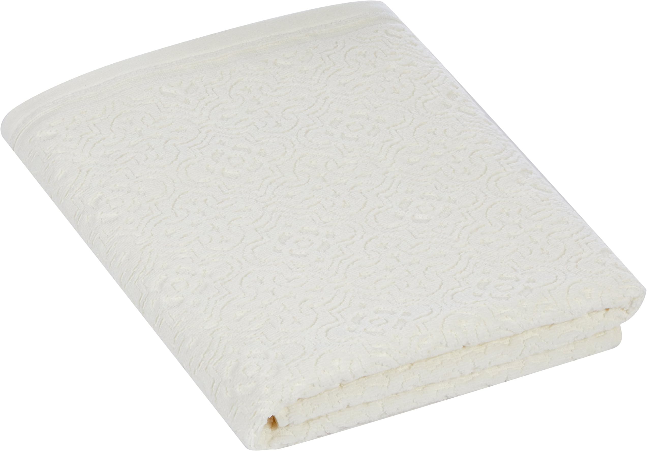 Coin Home 6682143 Puro Zero Twist Jacquard Thermae towel, 100% Cotton, White, 150 x 90 x 0.5 cm, Cream