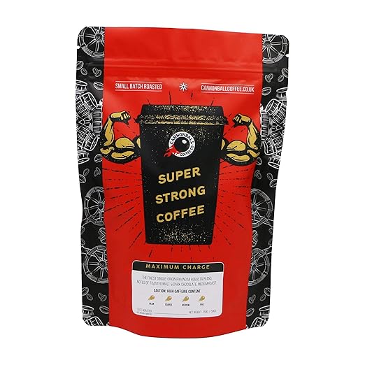 Maximum Charge Strong Coffee | Imported from the UK | 1101mg Caffeine | Ground | 1lb