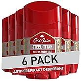 Old Spice Antiperspirant Deodorant for Men, 24/7 Sweat & Odor Protection, 24/7 Lasting Freshness, Invisible Solid, Steel Titan with Aged Oak Scent, 2.6 oz (Pack of 6)