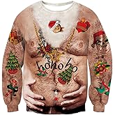 RAISEVERN Ugly Christmas Sweatshirts for Men Women Funny Pullover Sweaters for Xmas Holiday