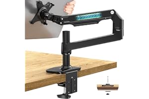Ergounion Single Monitor Arm Desk Mount, Holds 17-40" Screens up to 40 Inches and 25 lbs, Fully Adjustable Vesa Monitor Mount