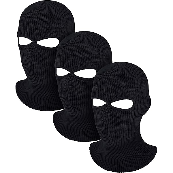 1 Hole Knit Tactical Ski Mask Beanie Monkey Caps by Decky (Red) at