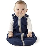 Sleep nest Fleece Baby Sleeping Bag, Navy, Large (18-36 Months)