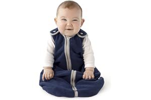 BABY DEEDEE Baby Sleeping Bag Sack - Easy Care Premium Polar Fleece, Wearable Blanket - Boys & Girls. Fits Infants, With Convenient Shoulder Straps for Safe & Comfortable Sleep, Navy, Medium (6-18 Months)