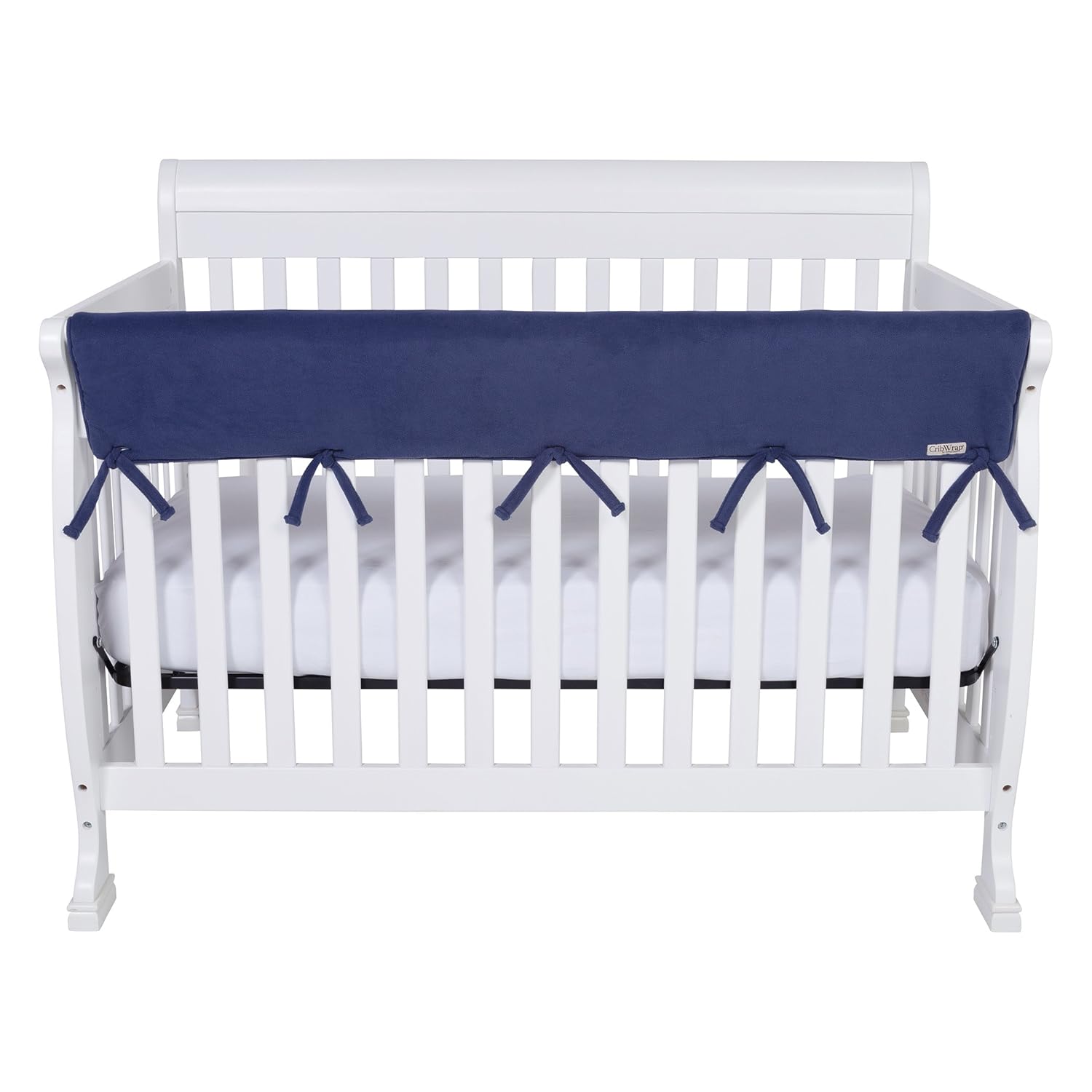 navy blue crib rail cover
