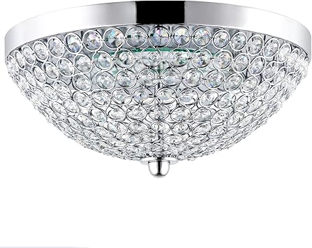 Sunlite Lfx Dch 13 20w D 30k 20w 13 Decorative Crystal Ceiling Dome Light Fixtures Dimmable 3000k Warm White Amazon Com
