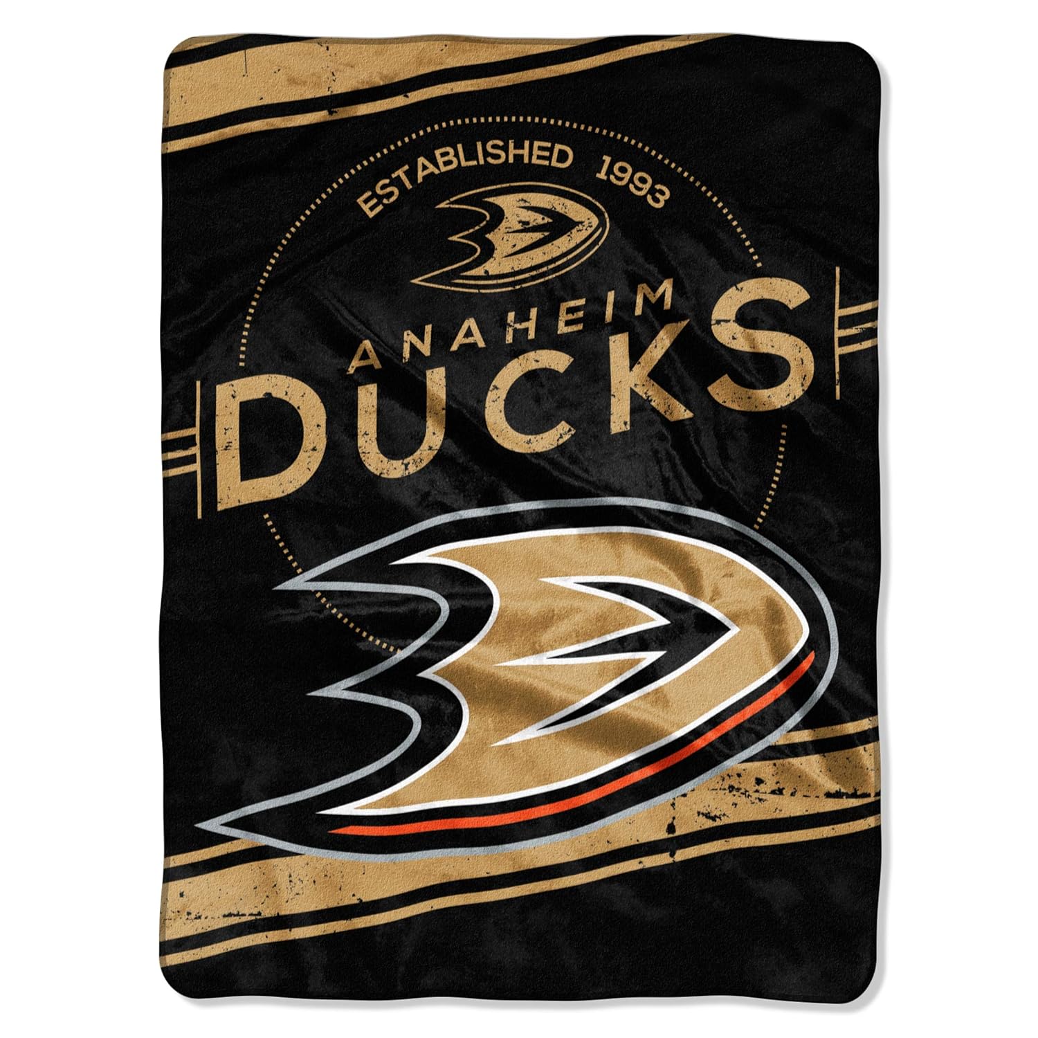 Officially Licensed NHL "Stamp" Plush Raschel Throw Blanket, Multi Color, 60" x 80"