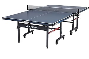 JOOLA Tour Indoor Ping Pong Table with Quick Clamp Table Tennis Net - 10 Minute Assembly - Foldable Indoor Surface with Single Player Playback Mode - Competition Grade MDF Top - Tournament Quality